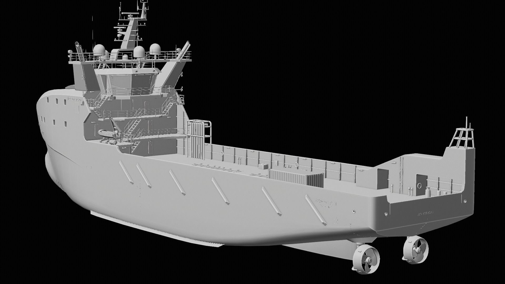 Armada 7801 Offshore Supply Ship 3D model_9