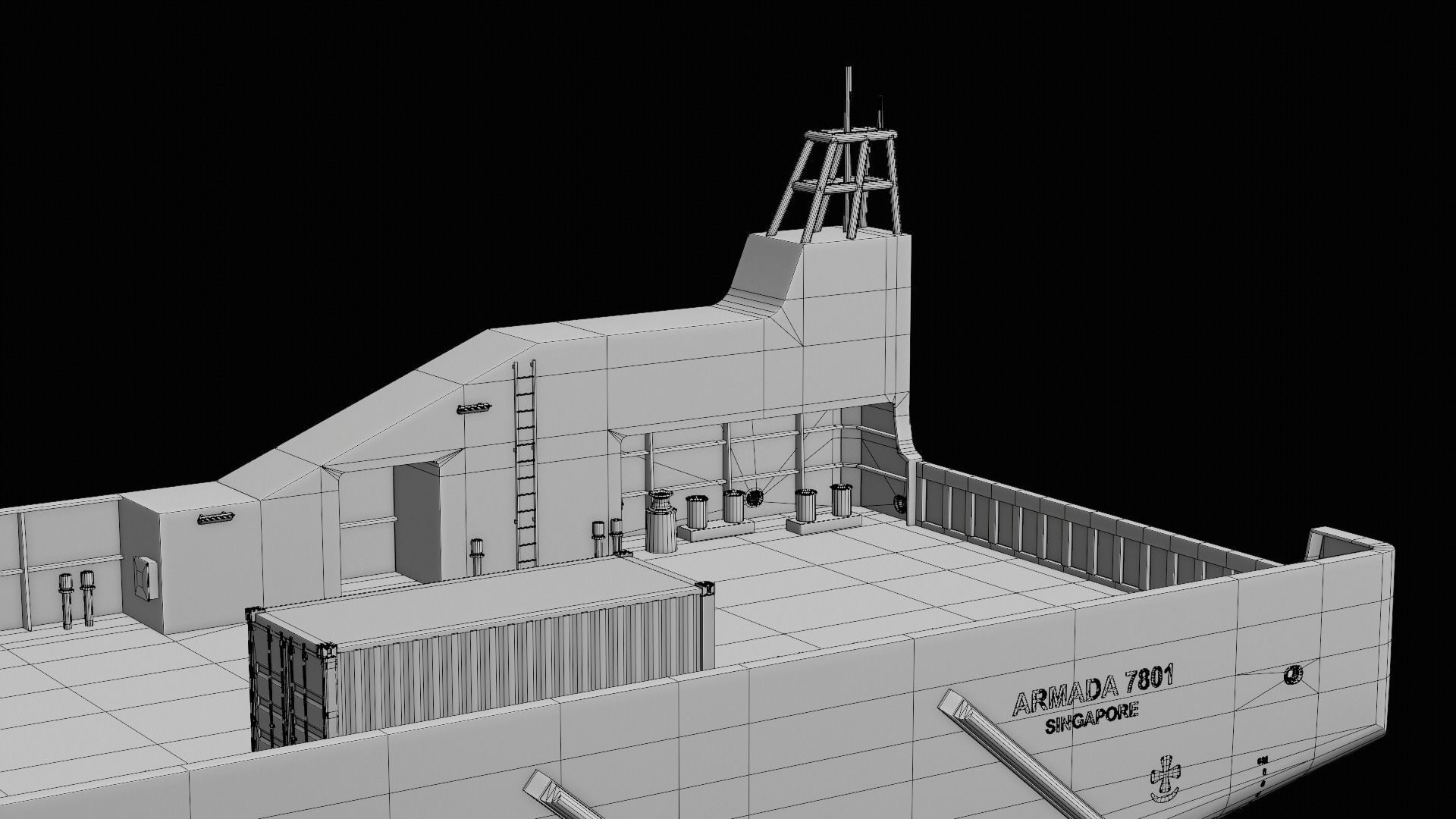 Armada 7801 Offshore Supply Ship 3D model_23