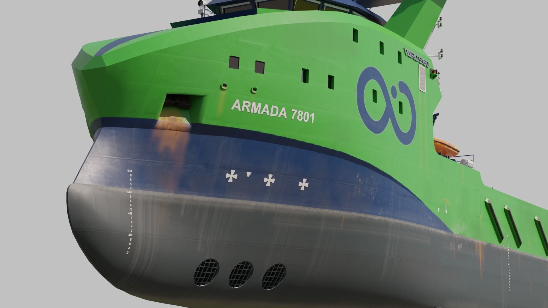 Armada 7801 Offshore Supply Ship 3D model_10