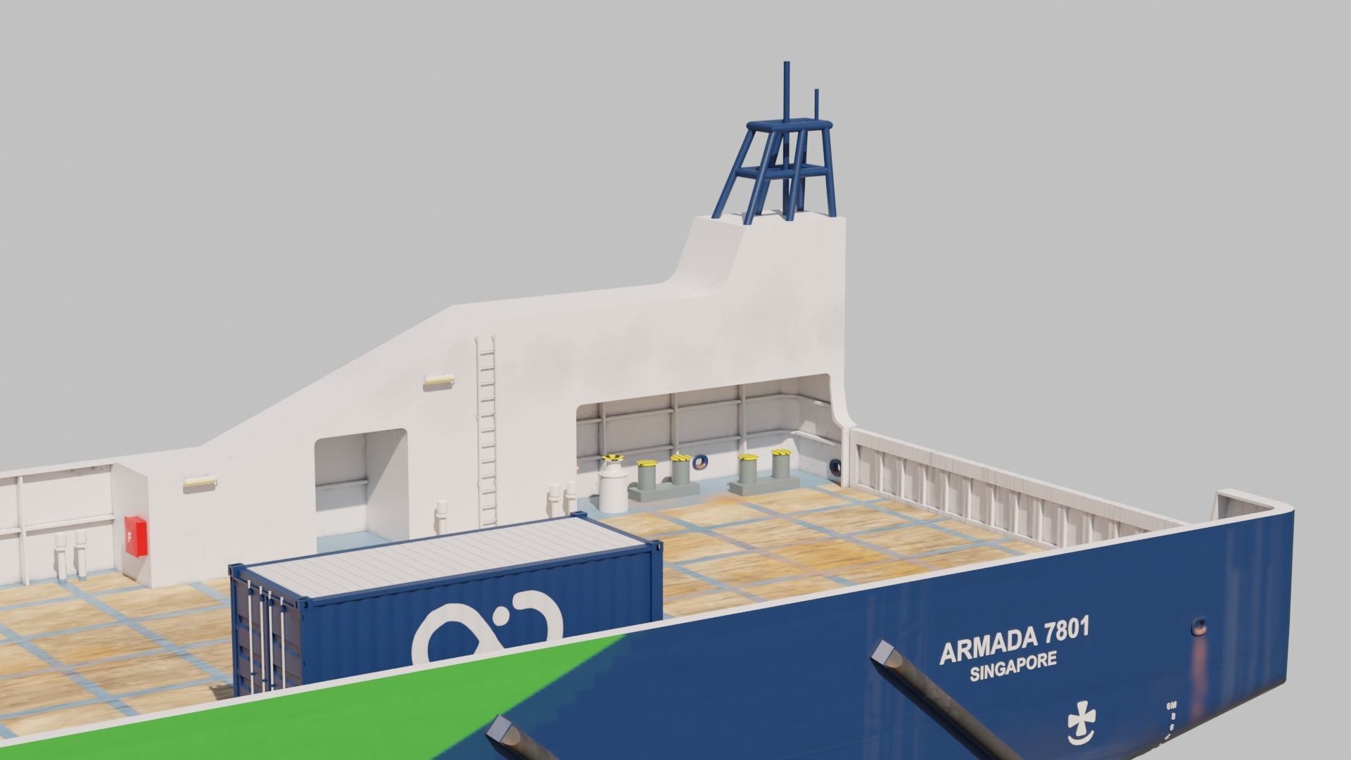 Armada 7801 Offshore Supply Ship 3D model_22