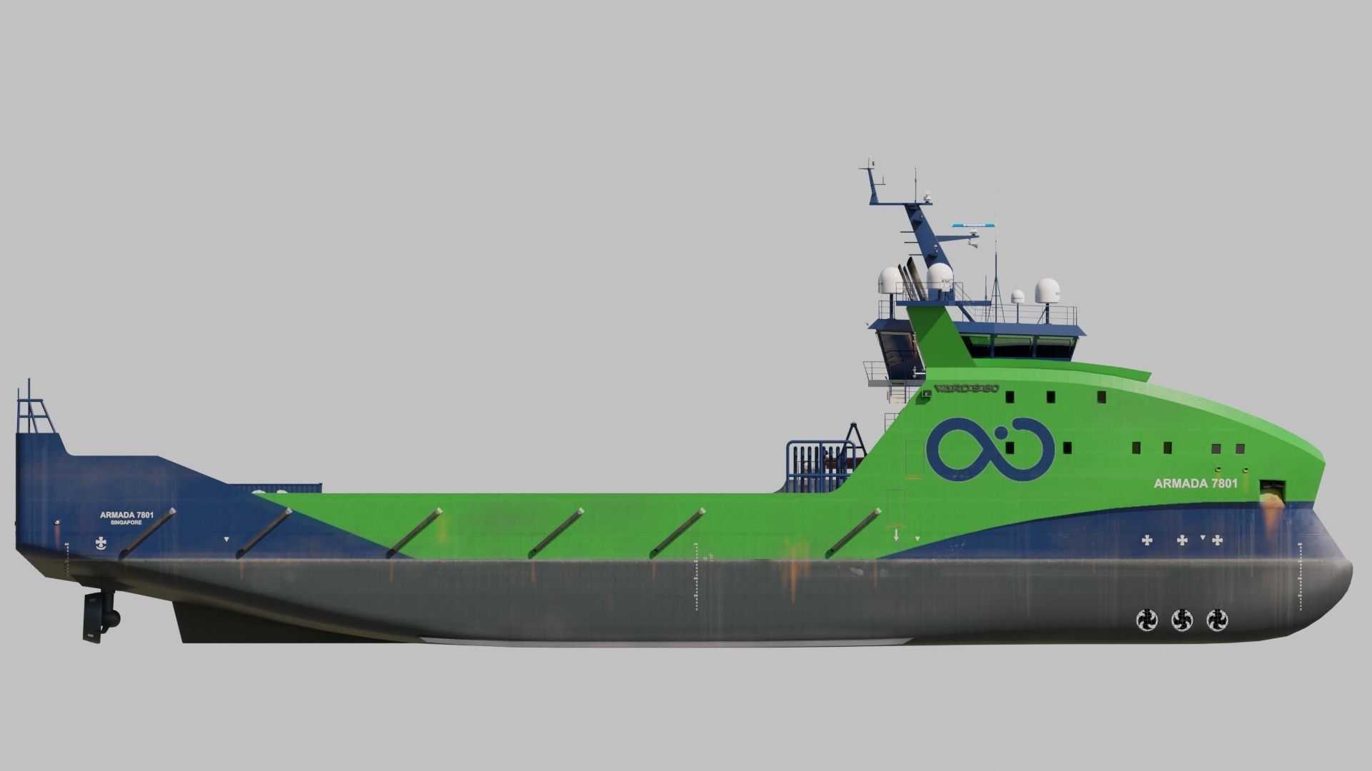 Armada 7801 Offshore Supply Ship 3D model_3
