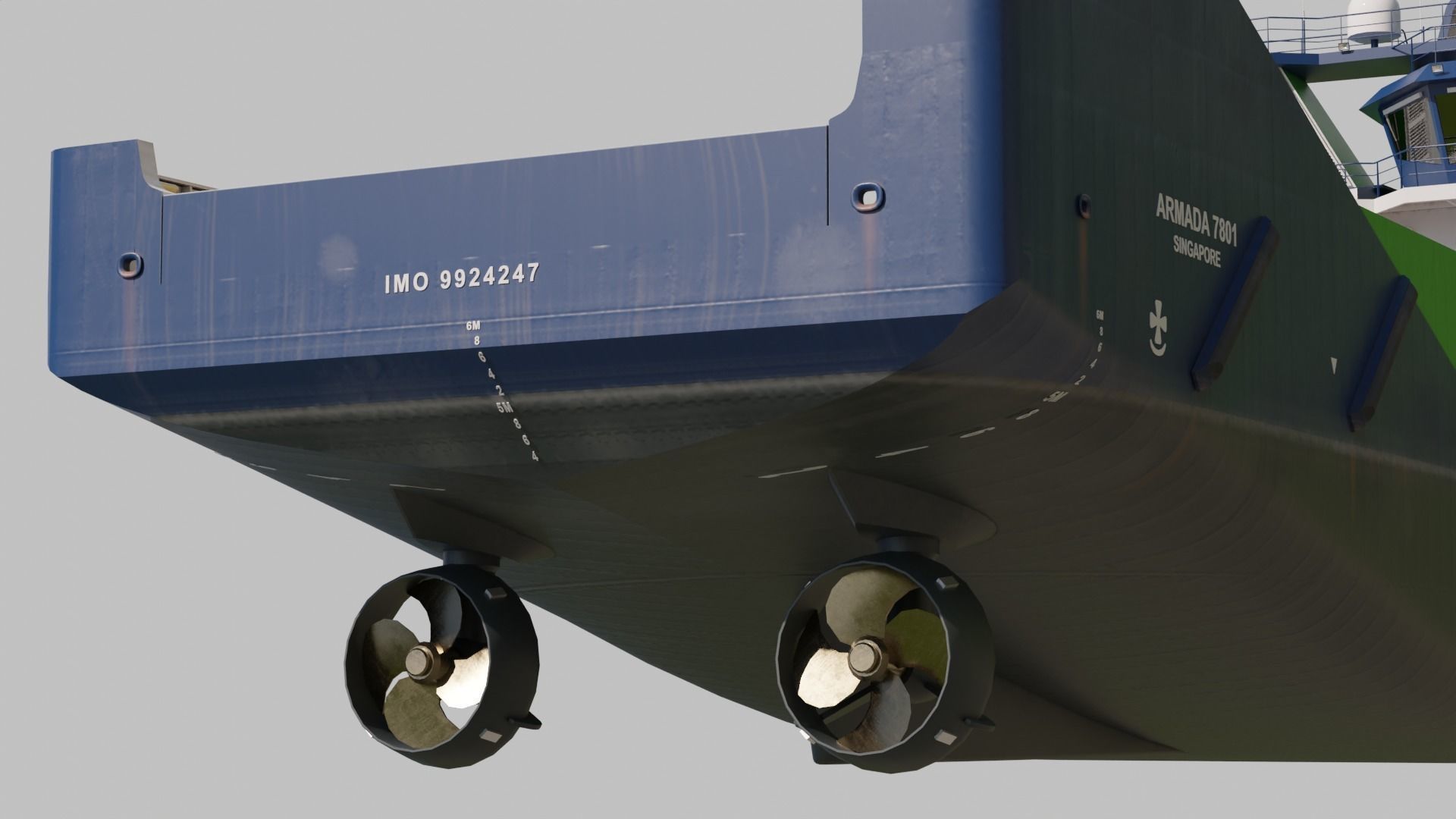 Armada 7801 Offshore Supply Ship 3D model_24