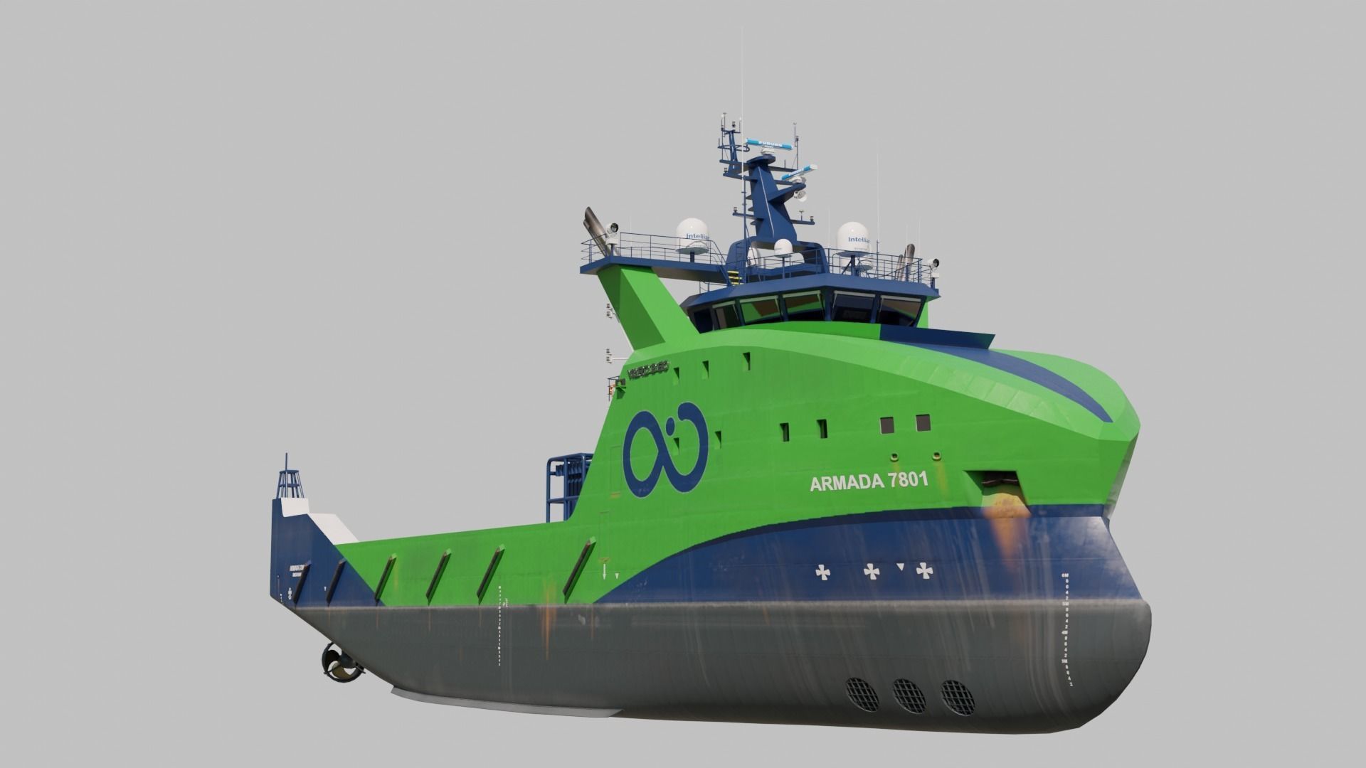 Armada 7801 Offshore Supply Ship 3D model_1
