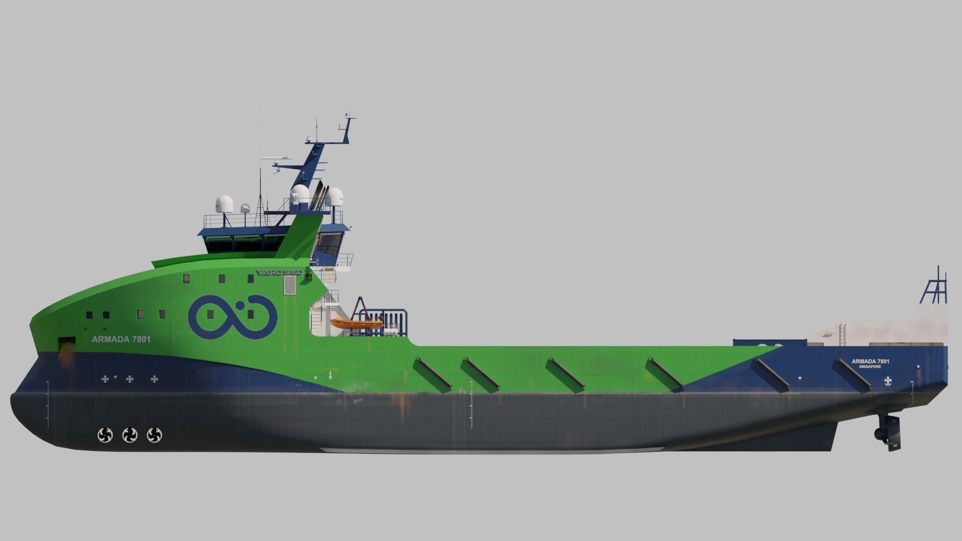 Armada 7801 Offshore Supply Ship 3D model_5