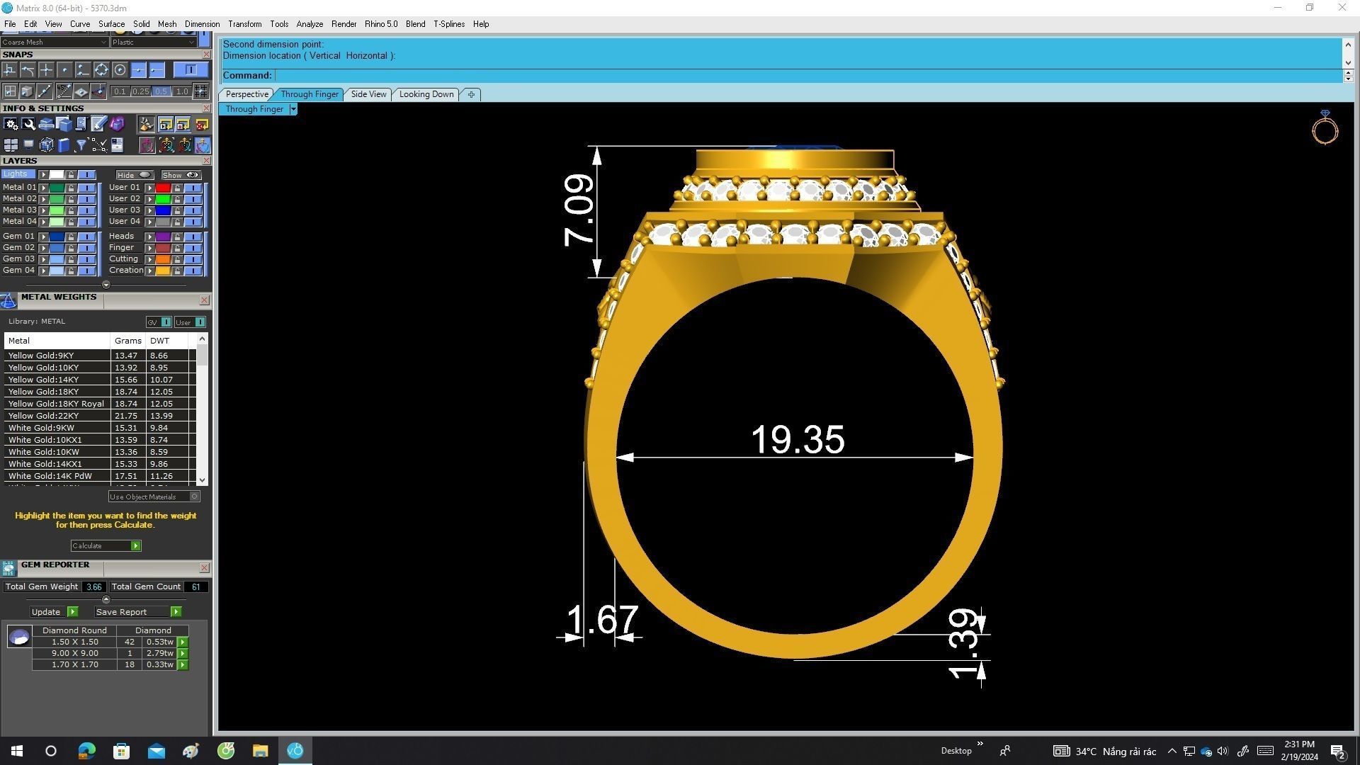 A5370 Luxury Fashion Men Ring With Lion Head 3D print model_6