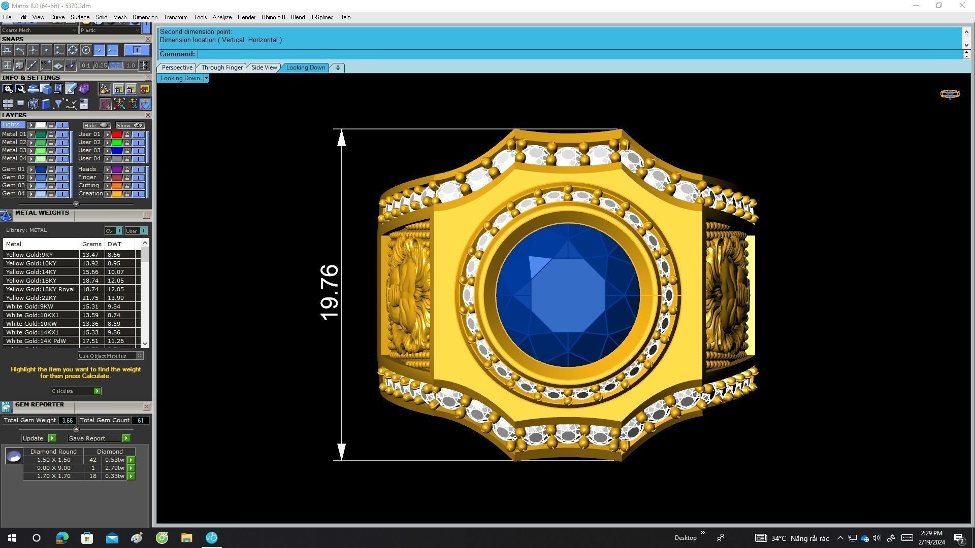 A5370 Luxury Fashion Men Ring With Lion Head 3D print model_5