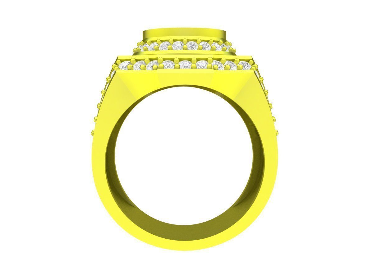 A5370 Luxury Fashion Men Ring With Lion Head 3D print model_3