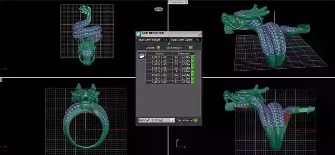 Dragon Ring and  Diamond