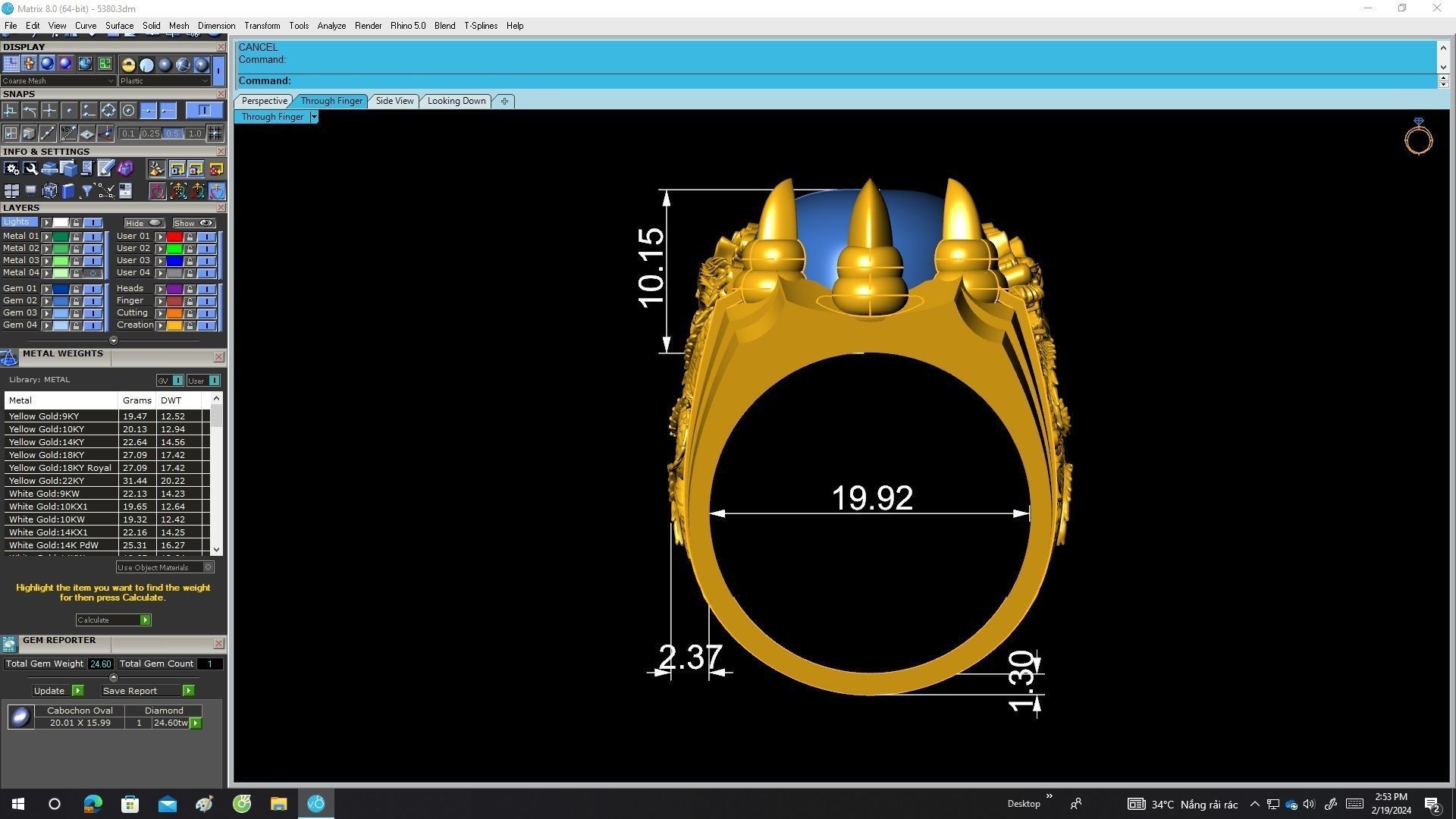 A5380 Oval Ruby Dragon Men Ring 3D print model_7