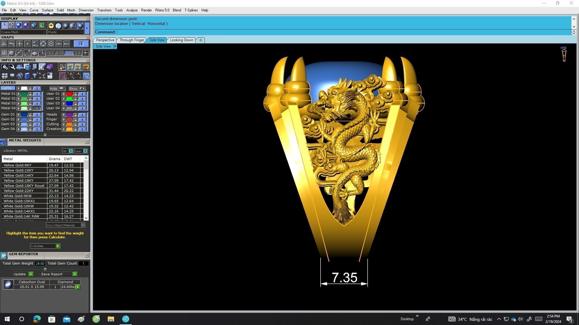 A5380 Oval Ruby Dragon Men Ring 3D print model_4