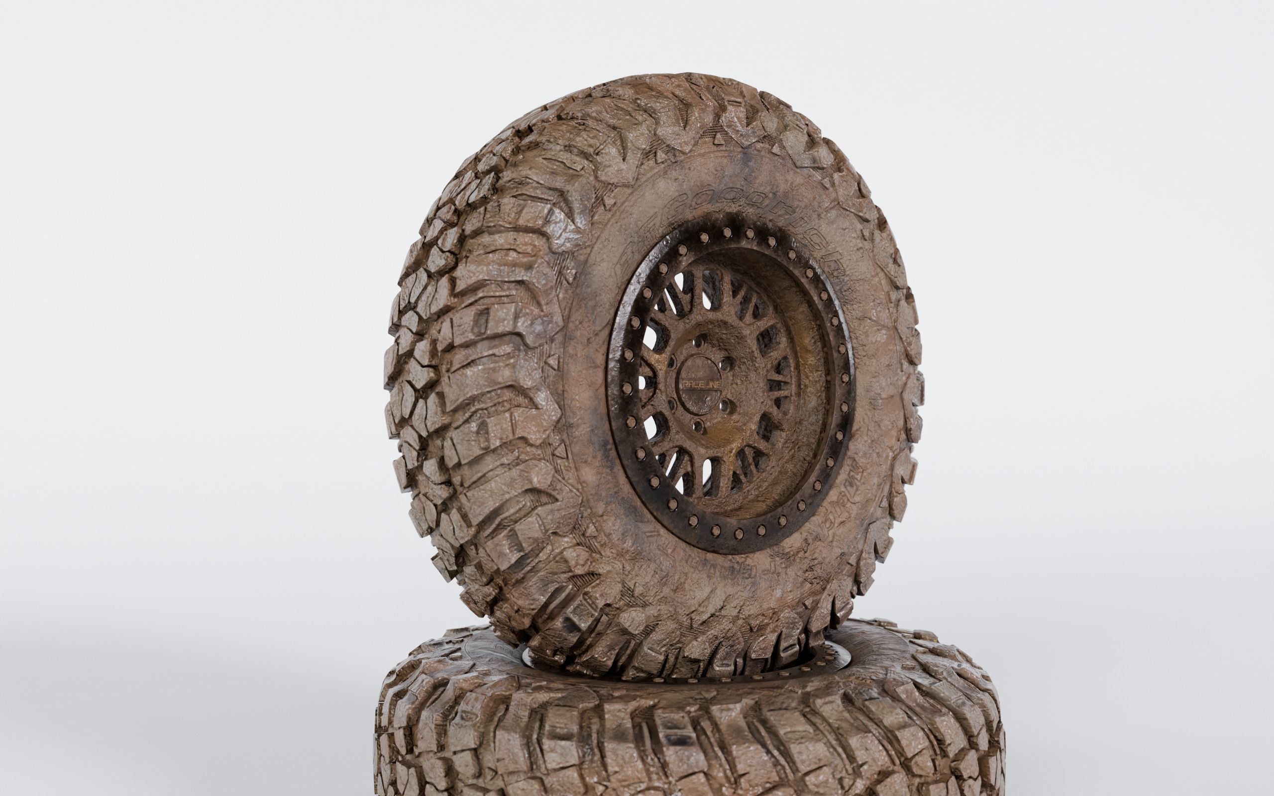 Raceline Ryno Cast Beadlock - BFGoodrich Mud Terrain KM3 Low-poly 3D model_8