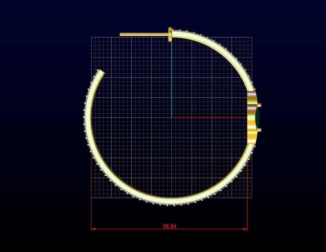 Van Cleef Arpels Earring Code-BAD136 3D print model_4