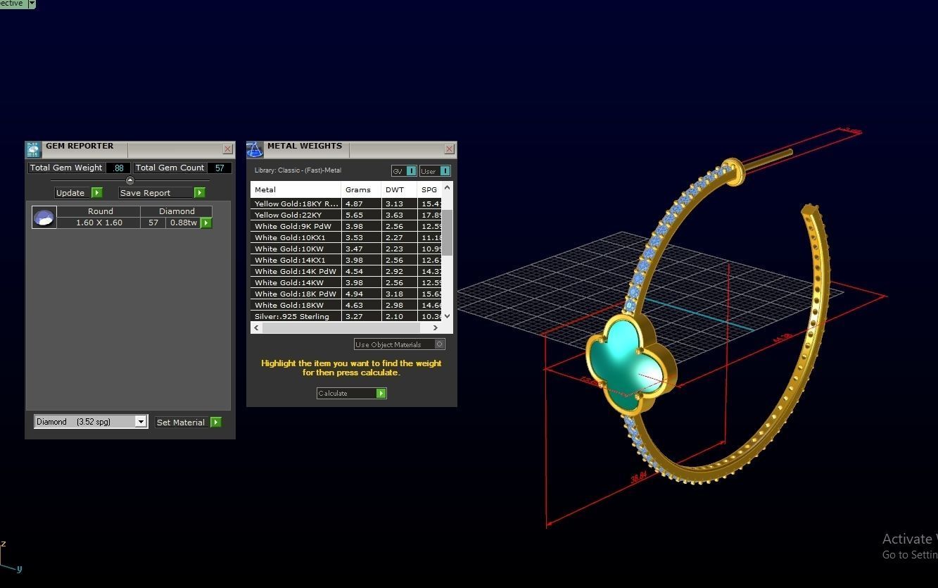 Van Cleef Arpels Earring Code-BAD136 3D print model_5