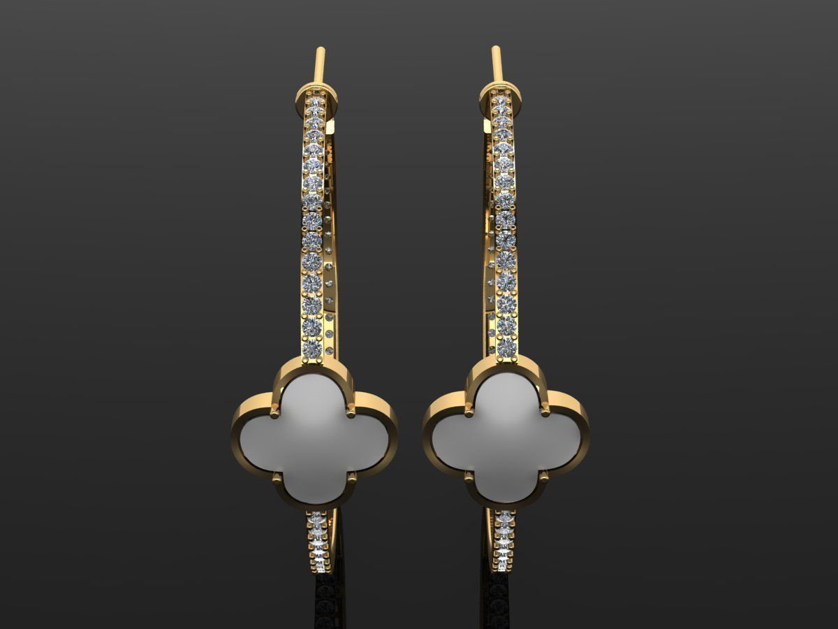 Van Cleef Arpels Earring Code-BAD136 3D print model_1