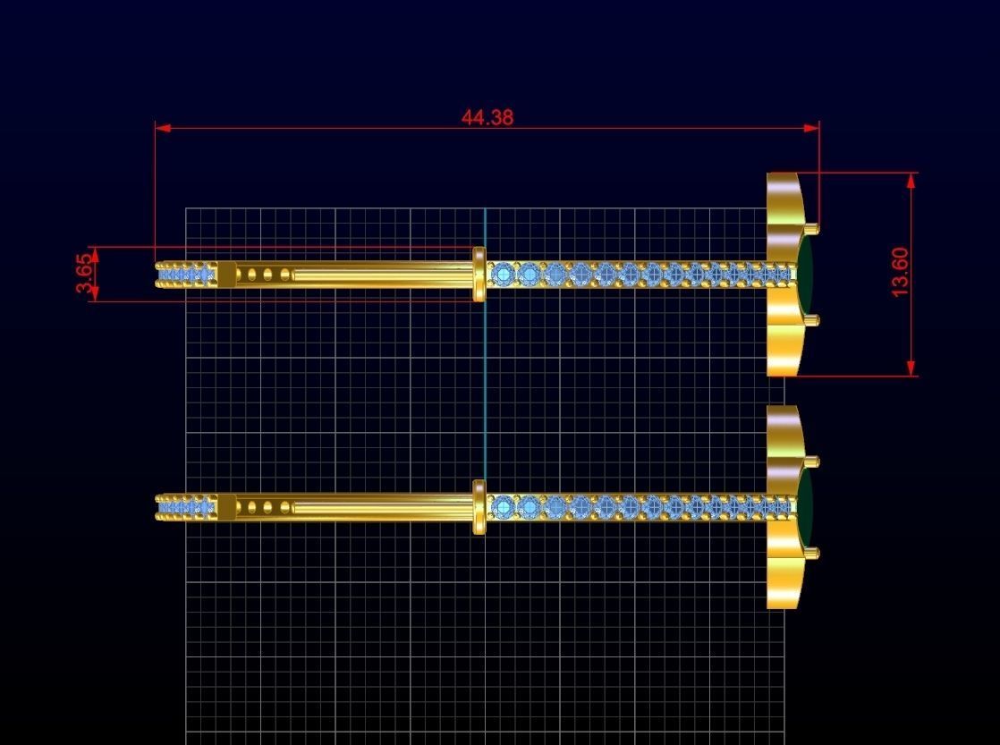 Van Cleef Arpels Earring Code-BAD136 3D print model_3
