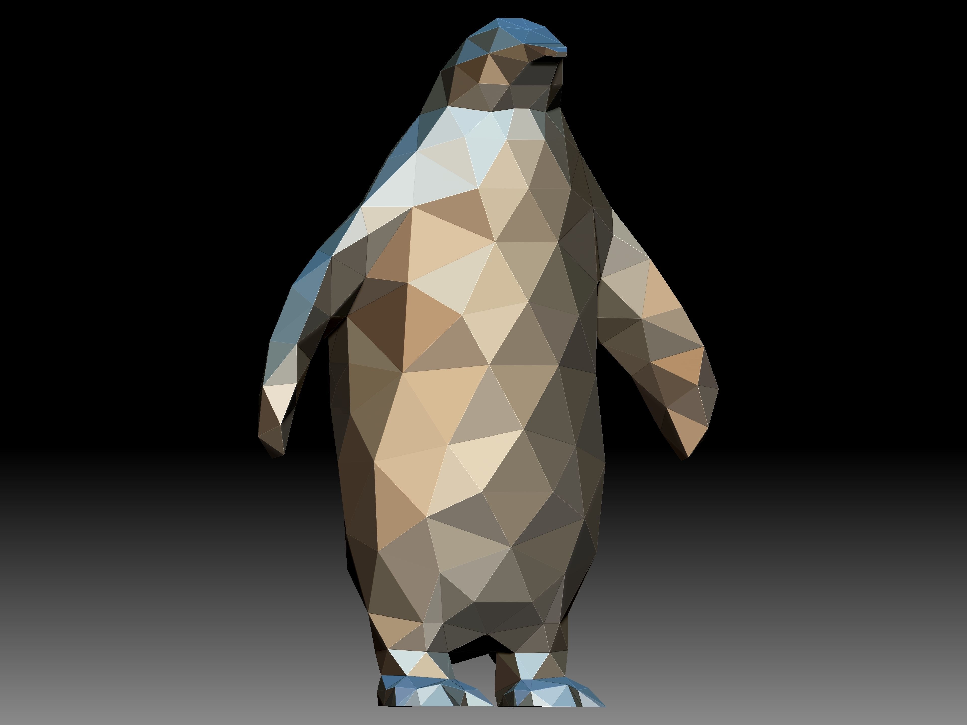 Polygon Mesh Penguins 3D model | CGTrader