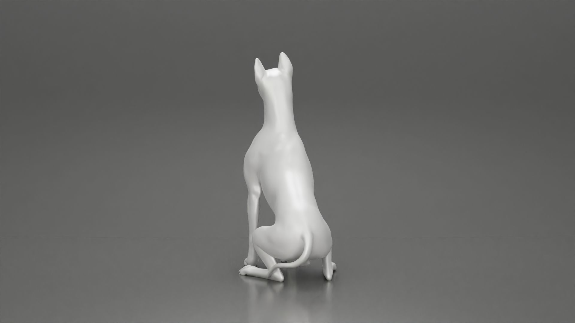 Woman in a cap and mini jacket sitting and hugging her happy dog 3D print model_33