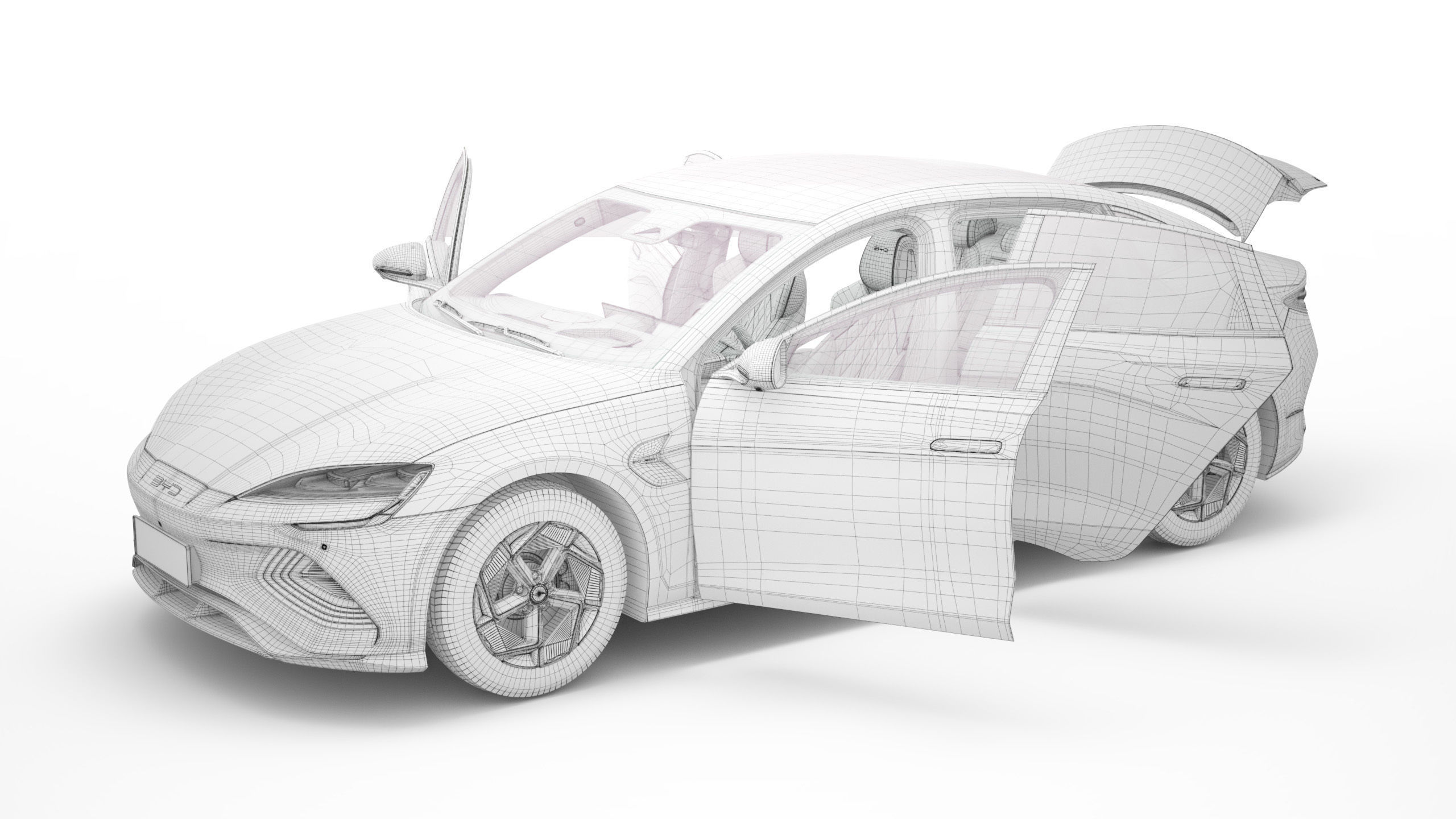 2024 BYD Seal With Interior 3D model_22