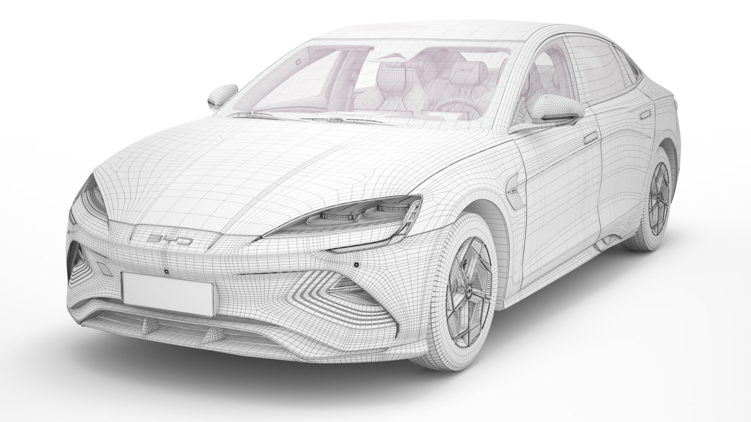 2024 BYD Seal With Interior 3D model_18