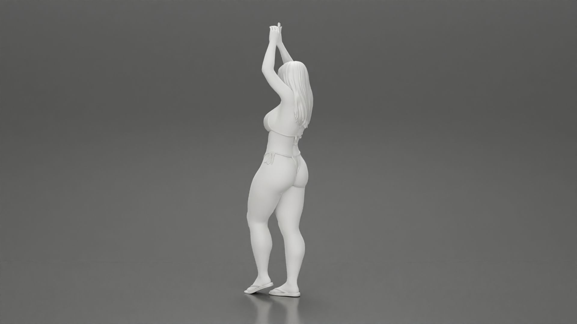 beautiful woman in a bikini with sunglasses on the beach 3D print model_22