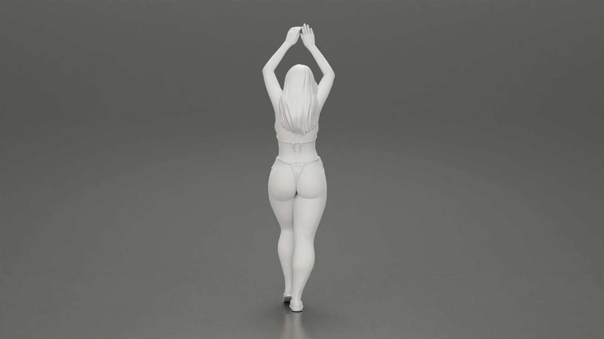 beautiful woman in a bikini with sunglasses on the beach 3D print model_21