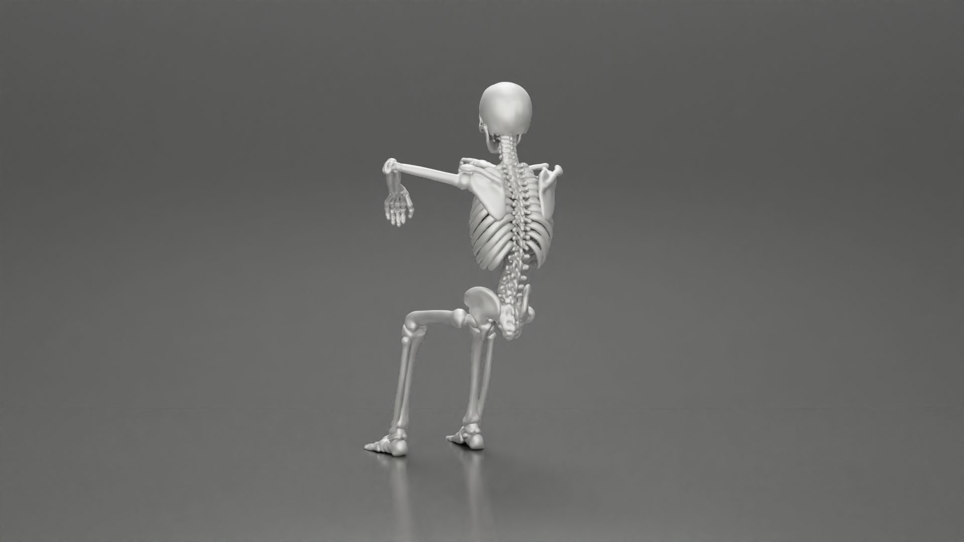 Skeleton with arm on window driving the car 3D print model_4