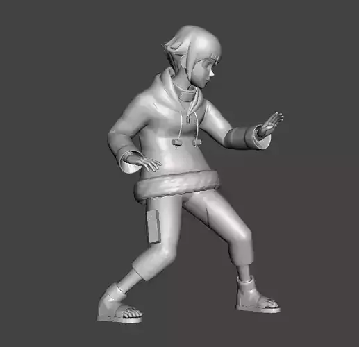 Hinata Hyuga Genin 3D Model