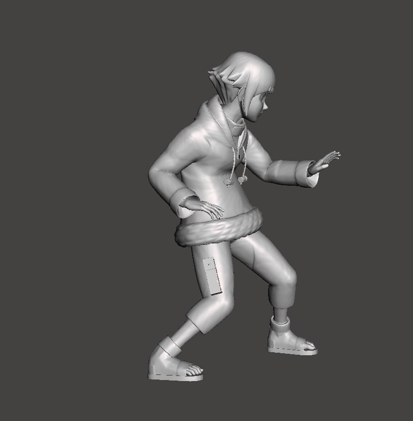 Hinata Hyuga Genin 3D Model 3D print model_1