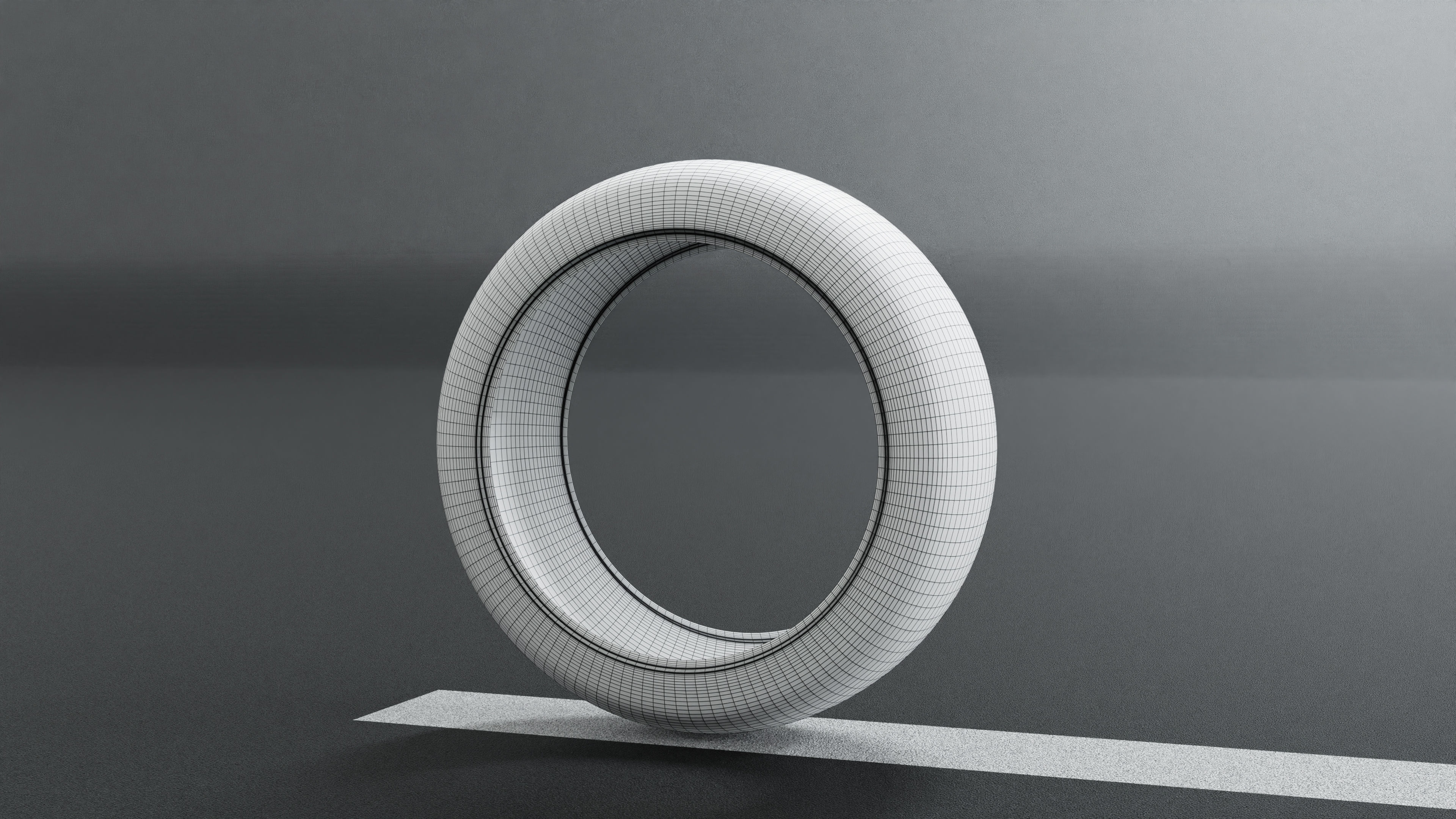 Good Year Lowpoly Tire 02 Low-poly 3D model_8