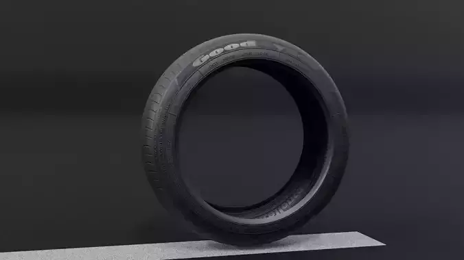 Good Year Lowpoly Tire 02 Low-poly 3D model