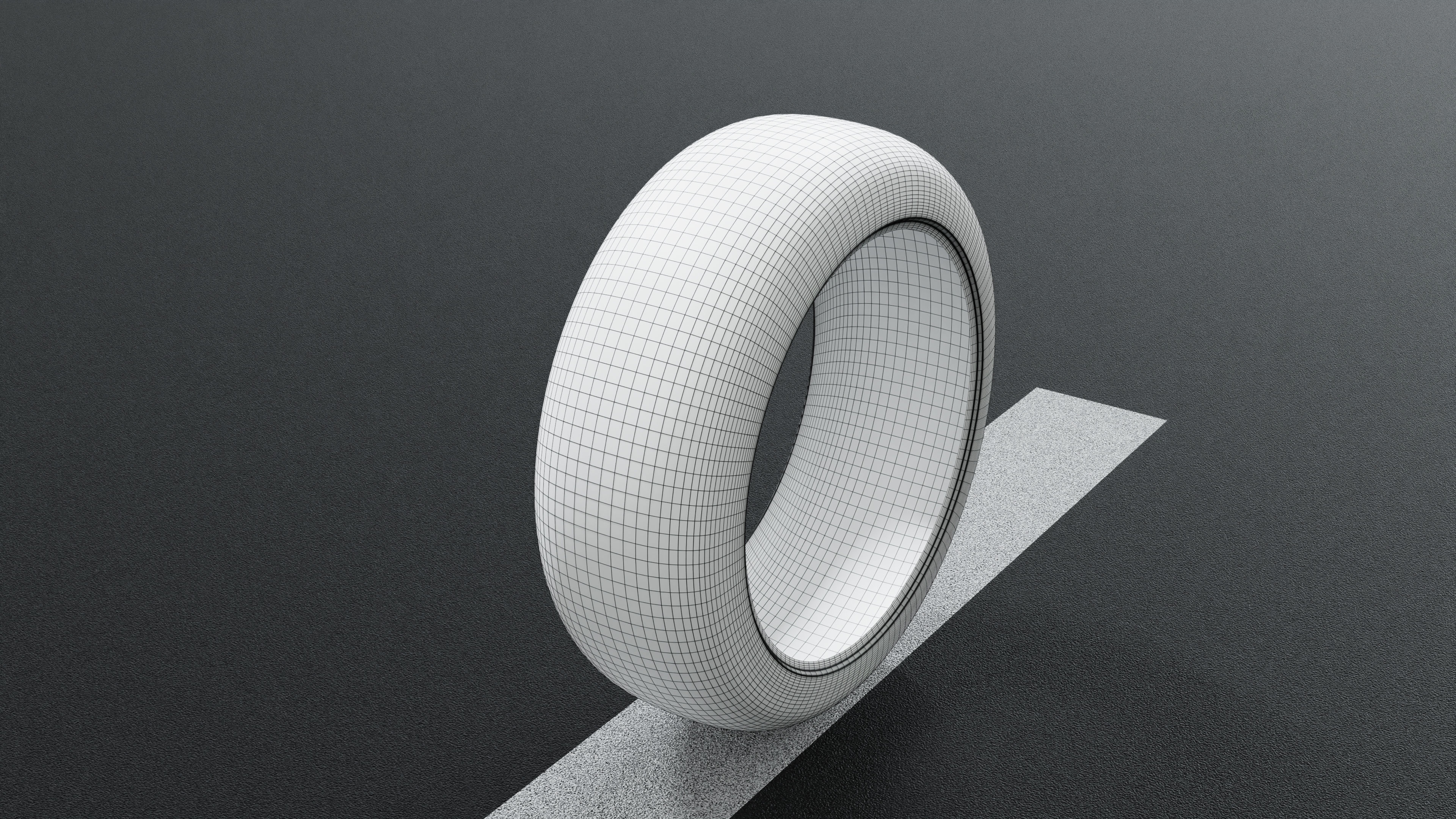 Good Year Lowpoly Tire 02 Low-poly 3D model_9