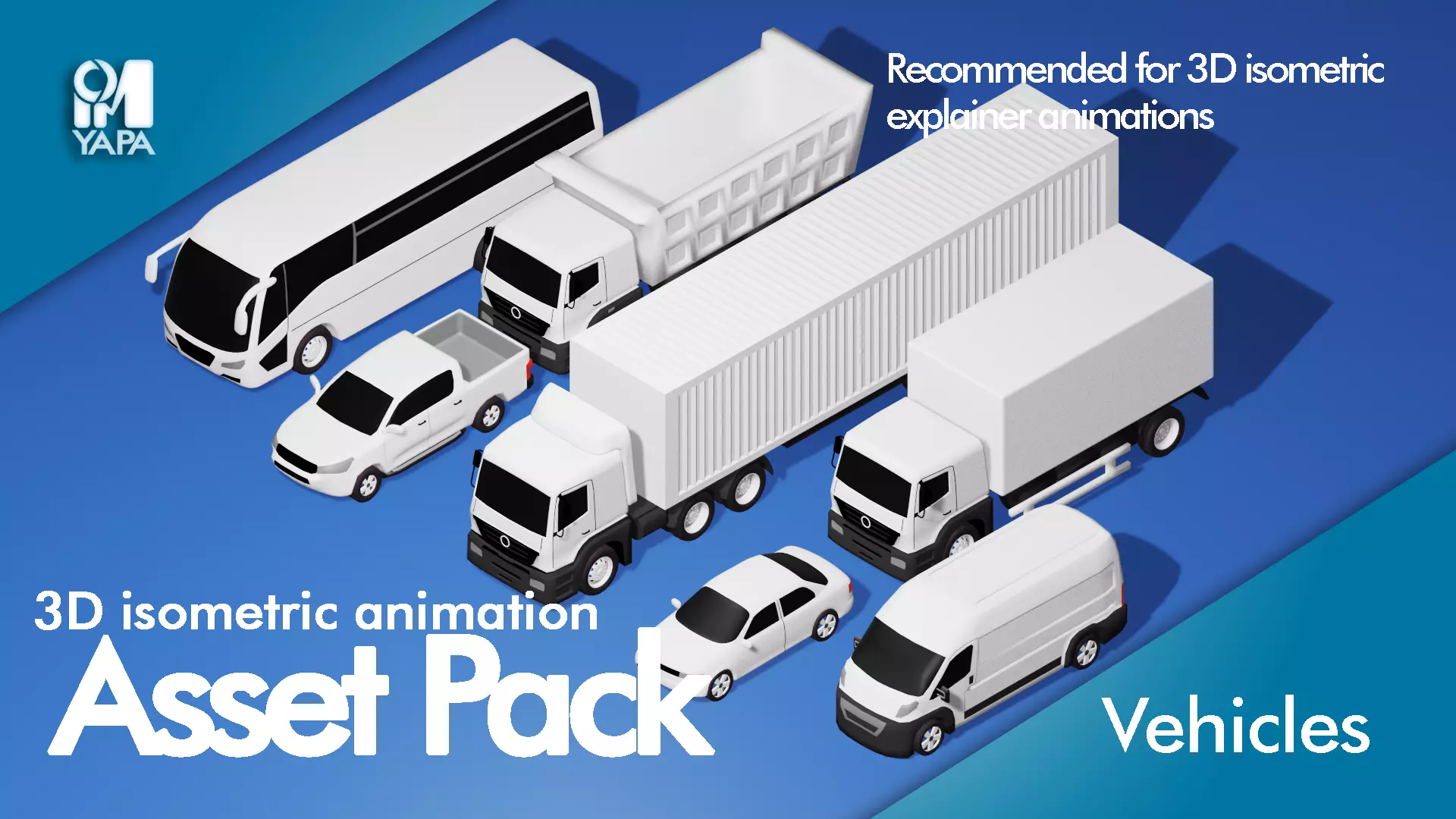 Vehicle pack for 3D isometric explainer videos 3D model_0