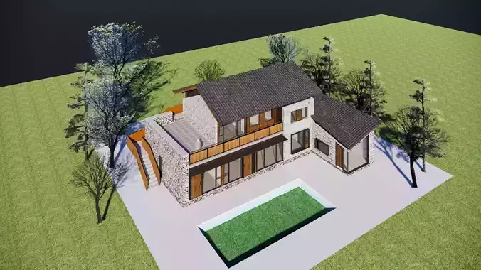 Pitched roof lodgings