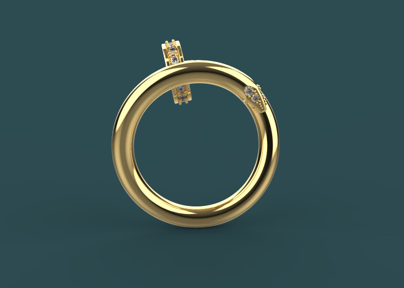 cartier ring 3D print model_1