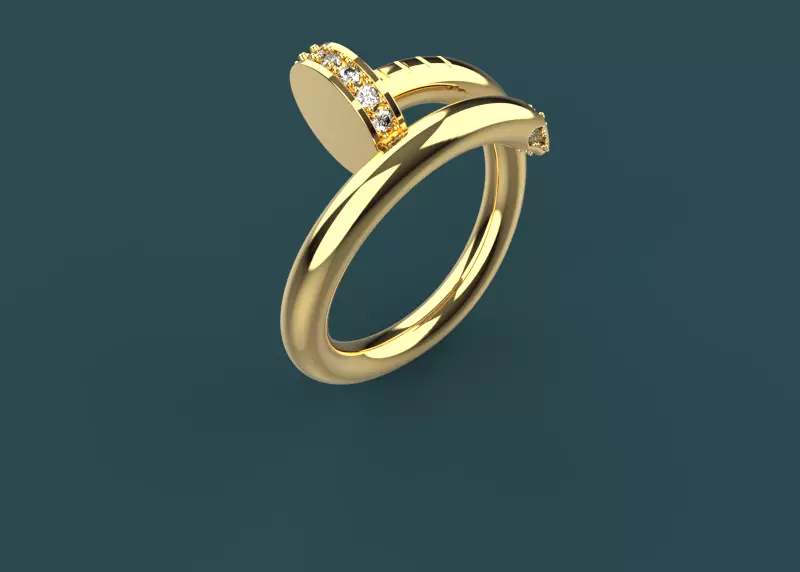 cartier ring 3D print model_0