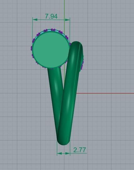 cartier ring 3D print model_9