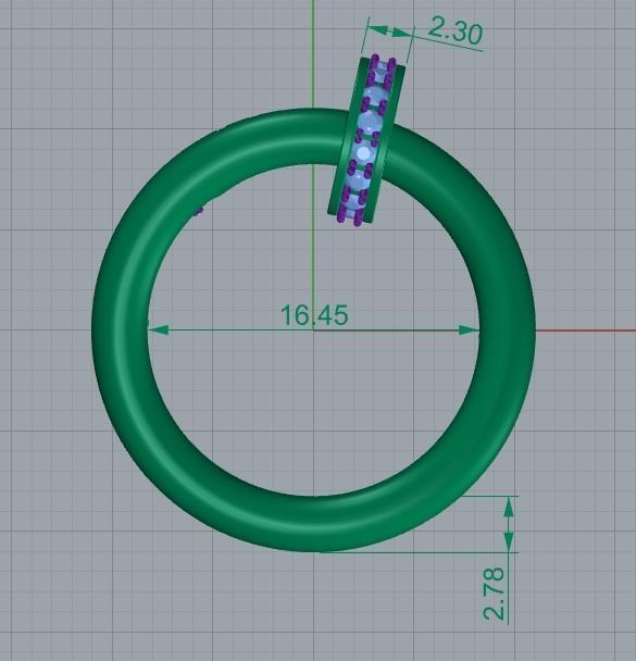 cartier ring 3D print model_8