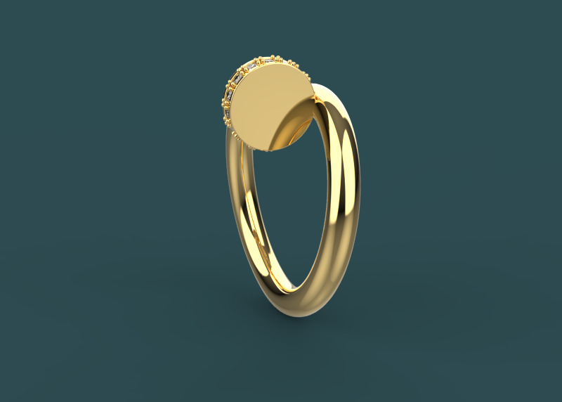cartier ring 3D print model_3