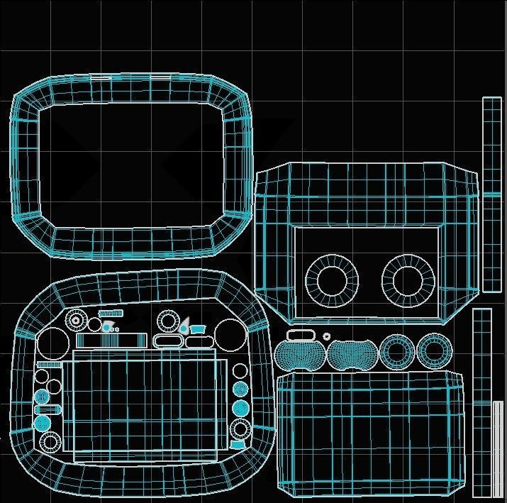 Drone Low-poly 3D model_9