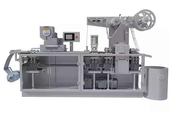 Aluminum plastic blister packaging machine Low-poly 3D model