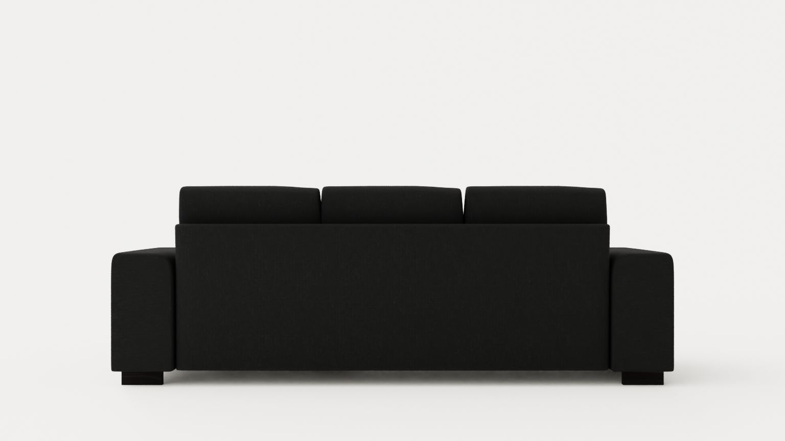 Link Divan Sofa 3 Seater Reversible Black Low-poly 3D model_4