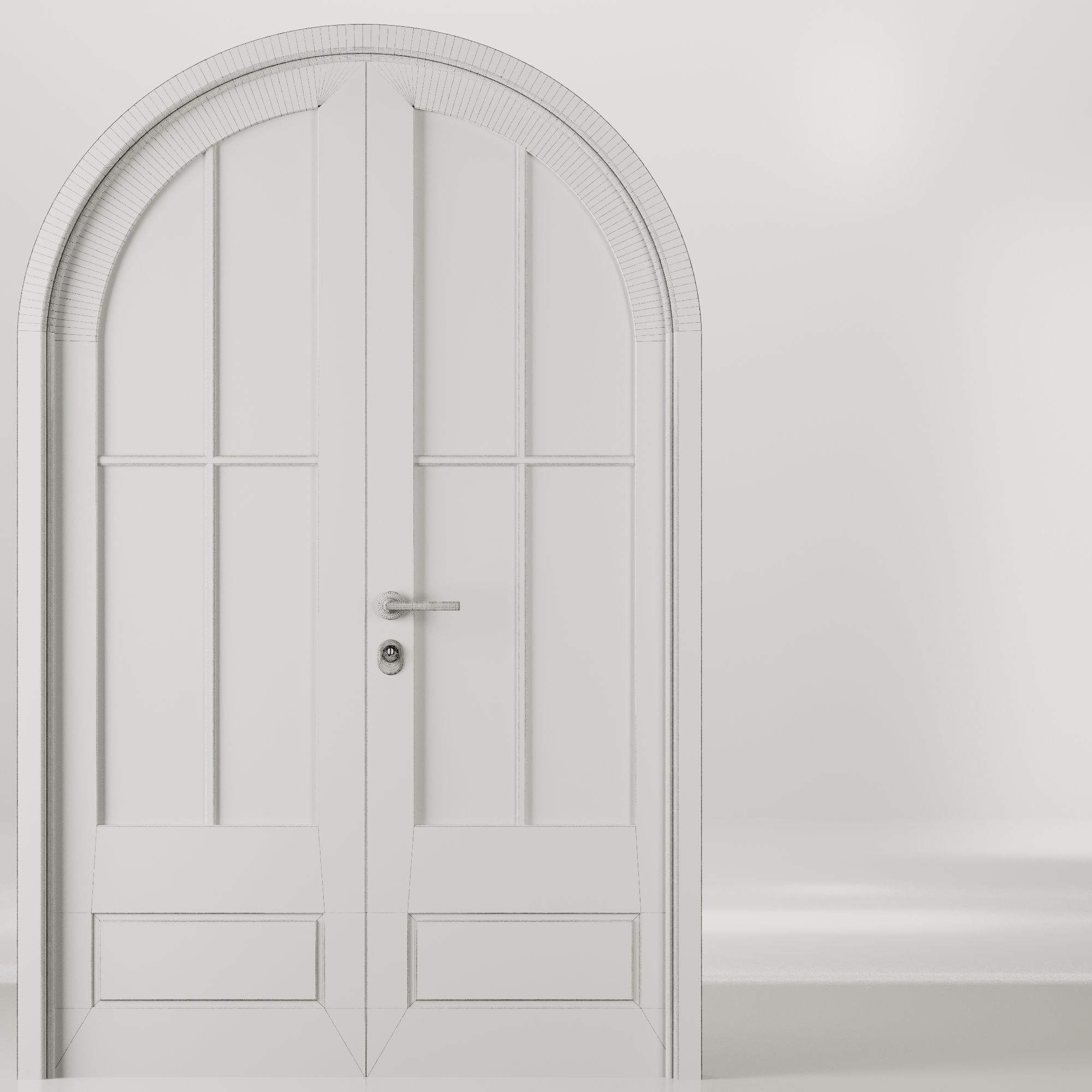 Entrance door set26 3D model_8