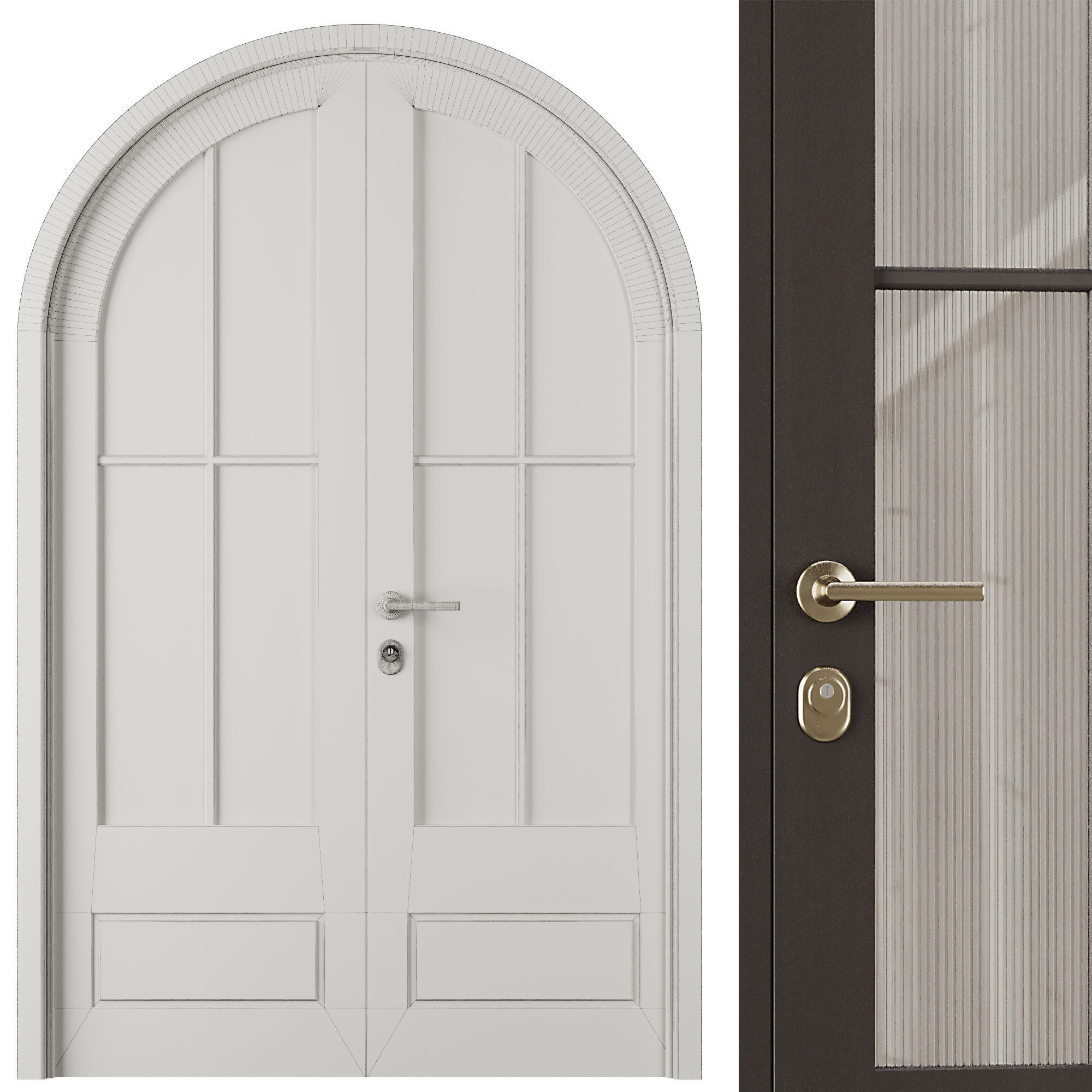 Entrance door set26 3D model_5