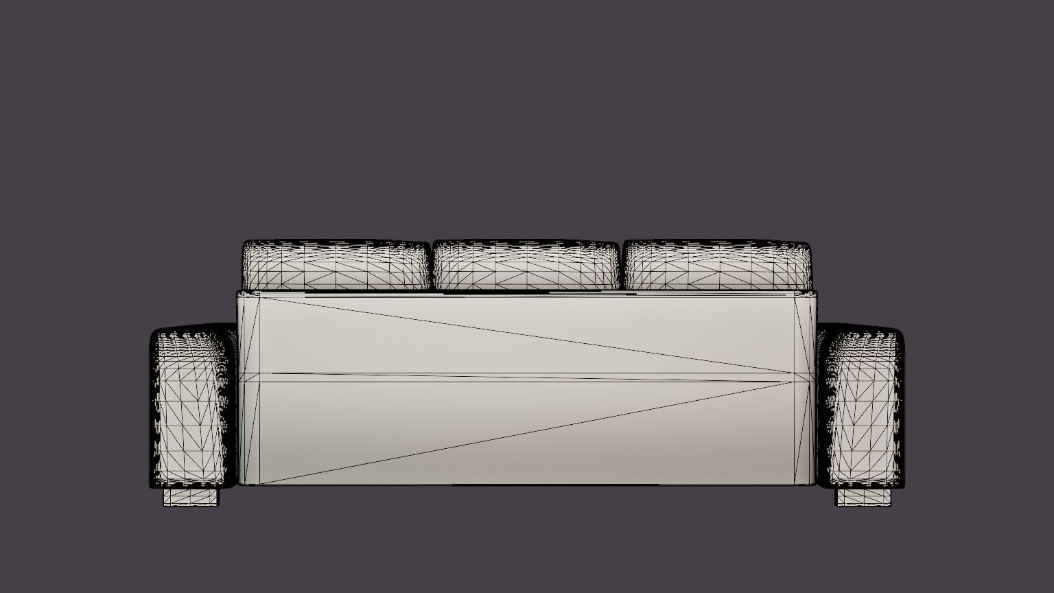 Link 3 Seater Sofa Low-poly 3D model_5