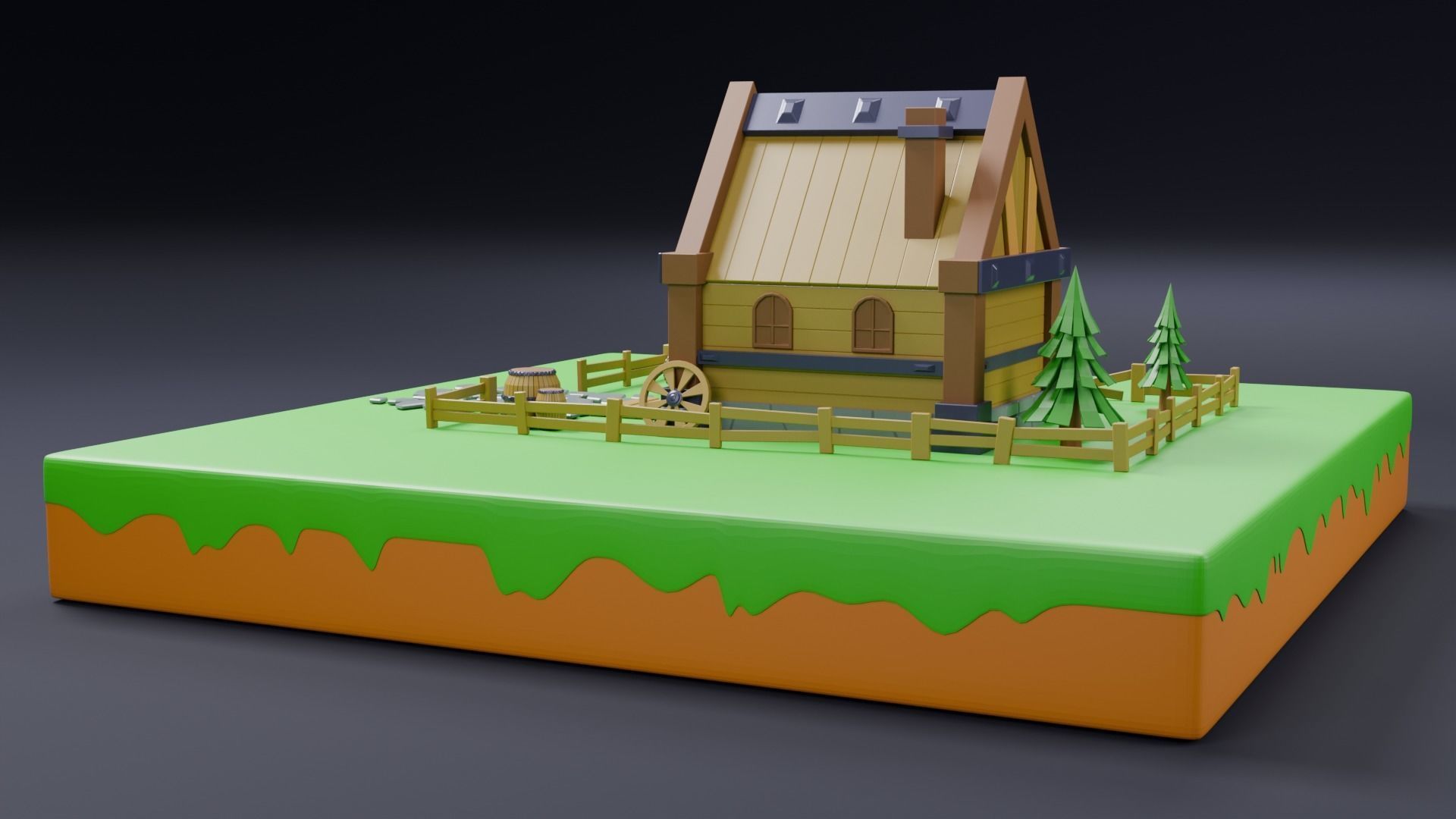 Viking house 01 3D model_7