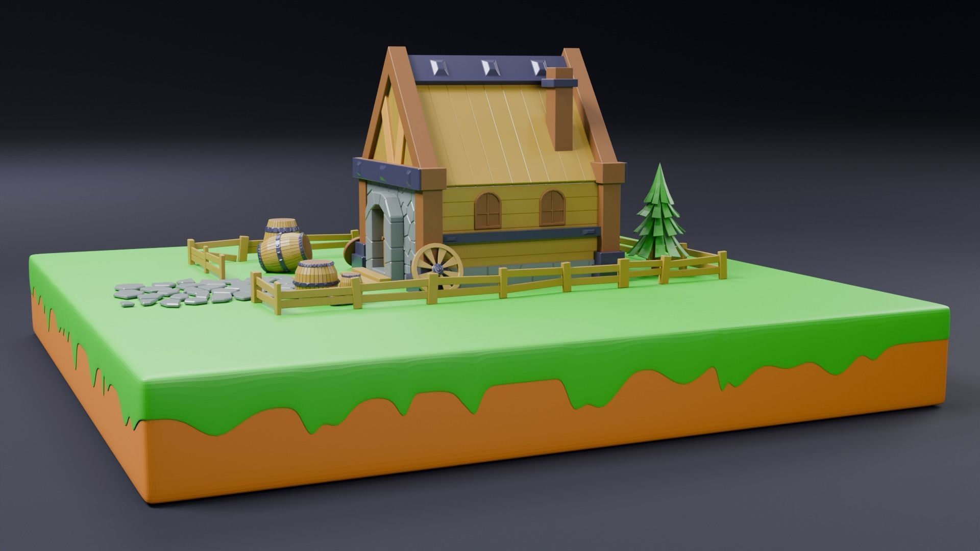 Viking house 01 3D model_5