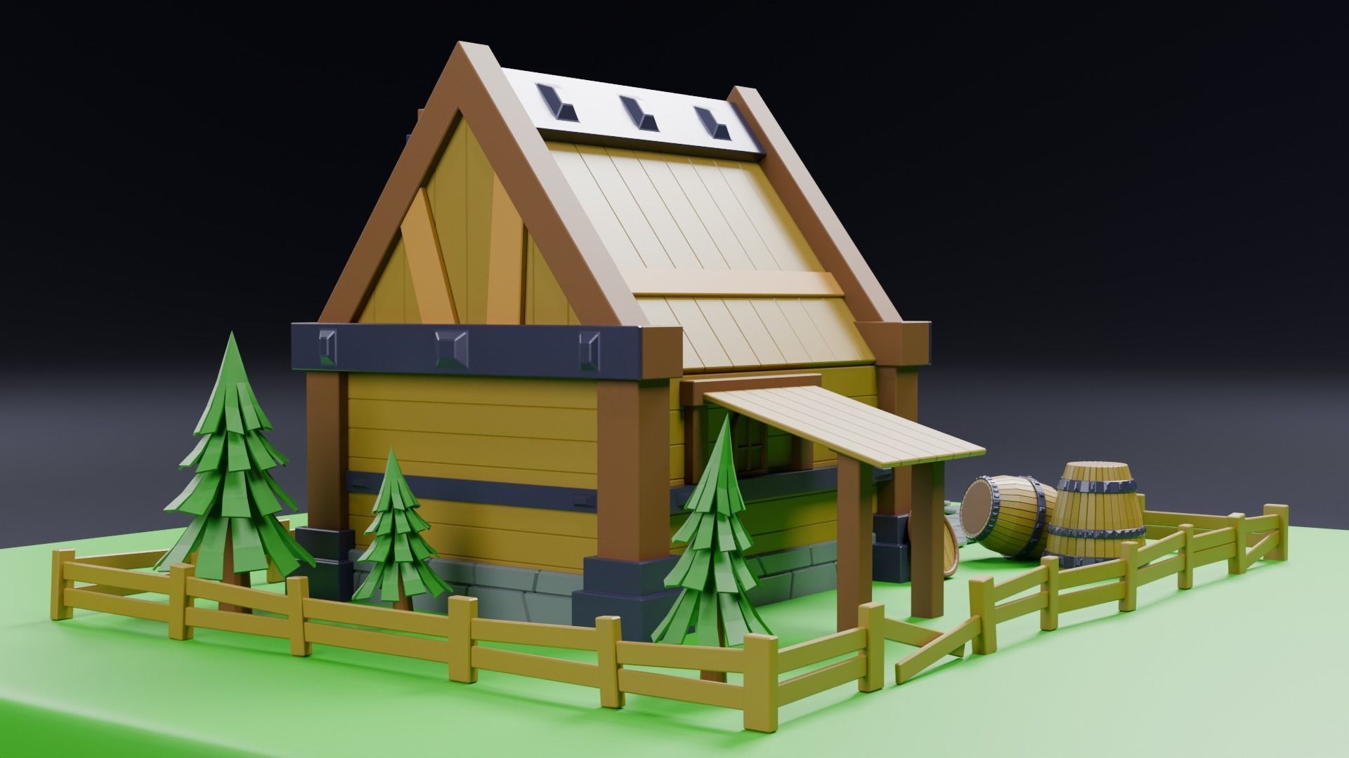 Viking house 01 3D model_20