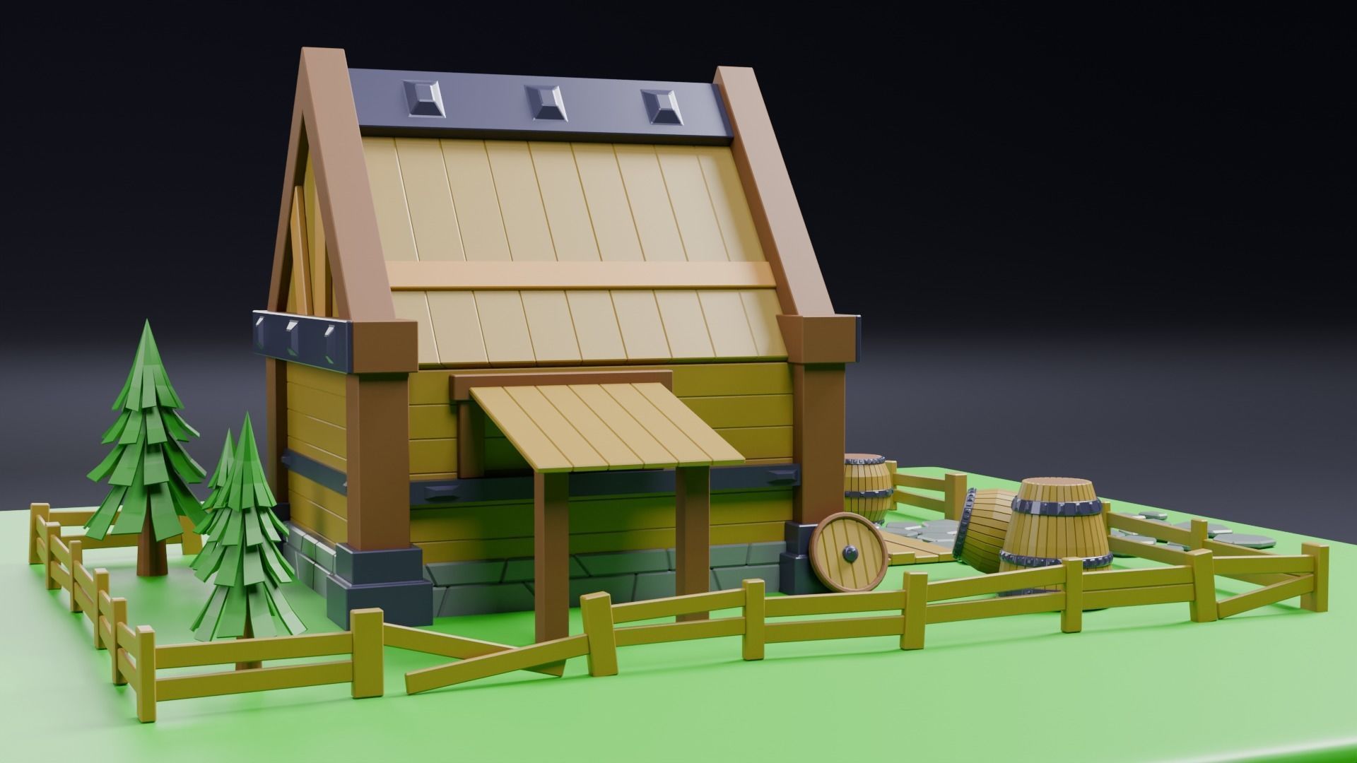 Viking house 01 3D model_21