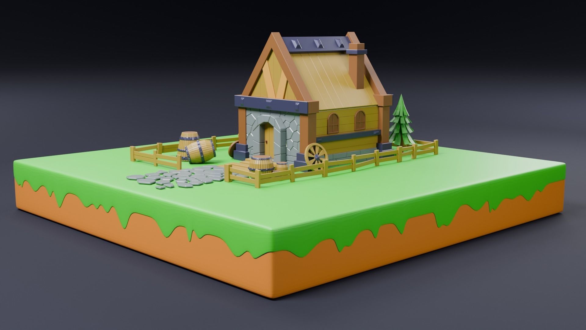 Viking house 01 3D model_4