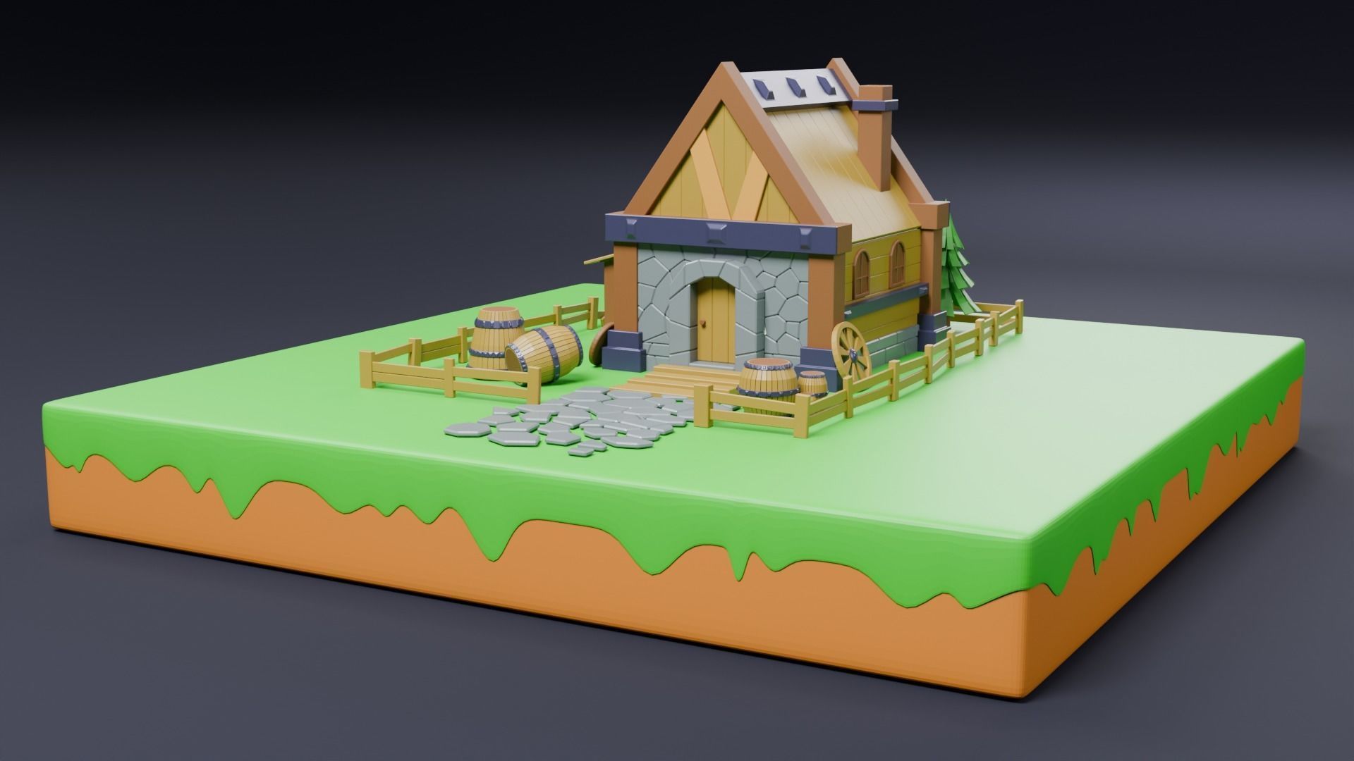 Viking house 01 3D model_3